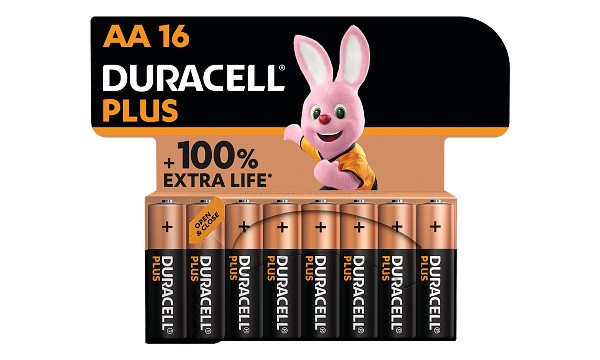 DURACELL Batterien PLUS Alkali-Mangan Mignon AA 1,5 V, 16 St.