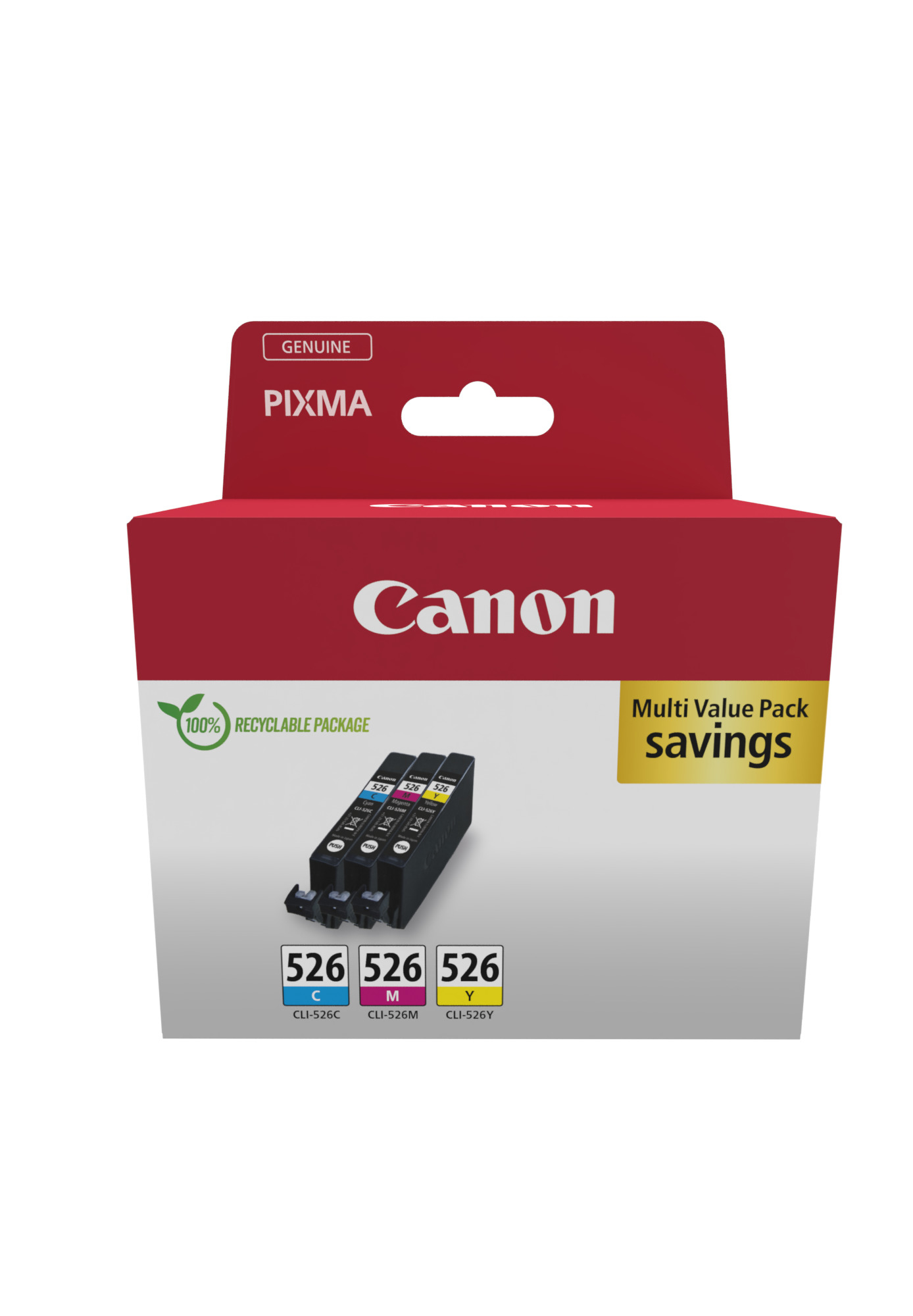 CANON CLI-526 Ink Cartridge C/M/Y Pack SEC
