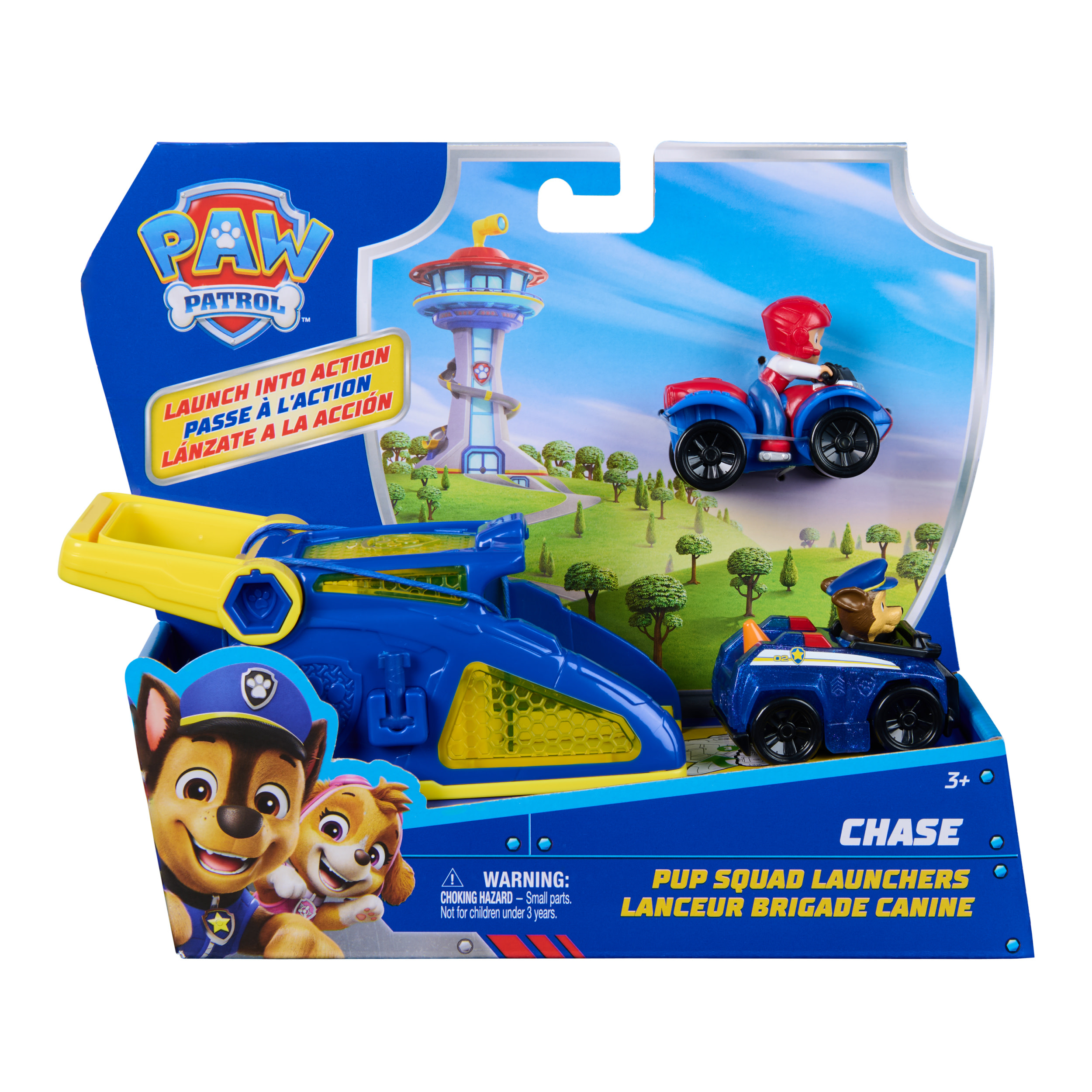 Paw Patrol - Pup Squad Launcher Set mit zwei Mini-Fahrzeugen, Spielfahrzeug