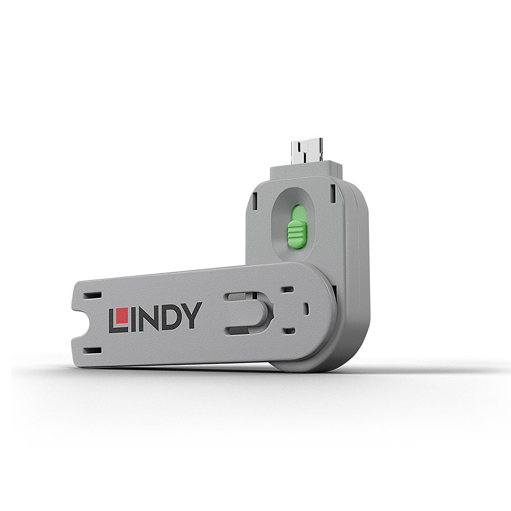 LINDY Schlüssel für USB Typ A Port Schloss grün