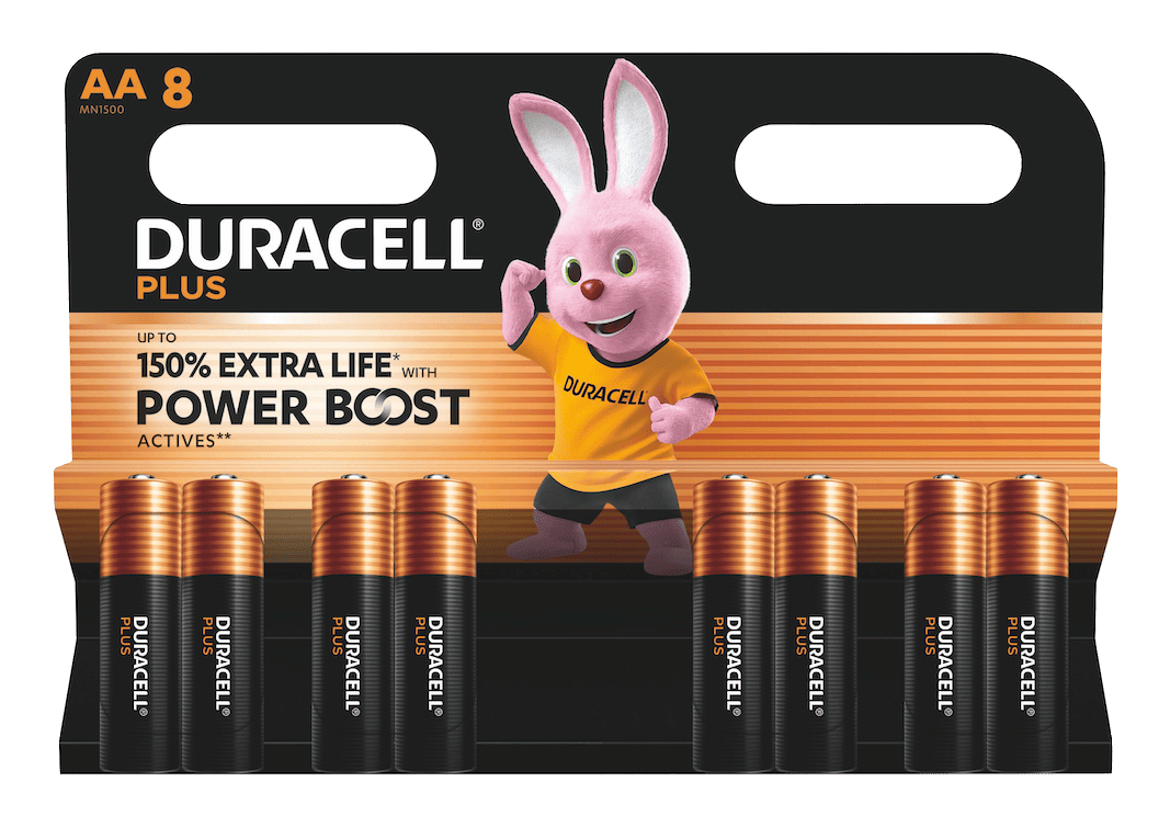 DURACELL Batterien PLUS Alkali-Mangan Mignon AA 1,5 V, 8 St.