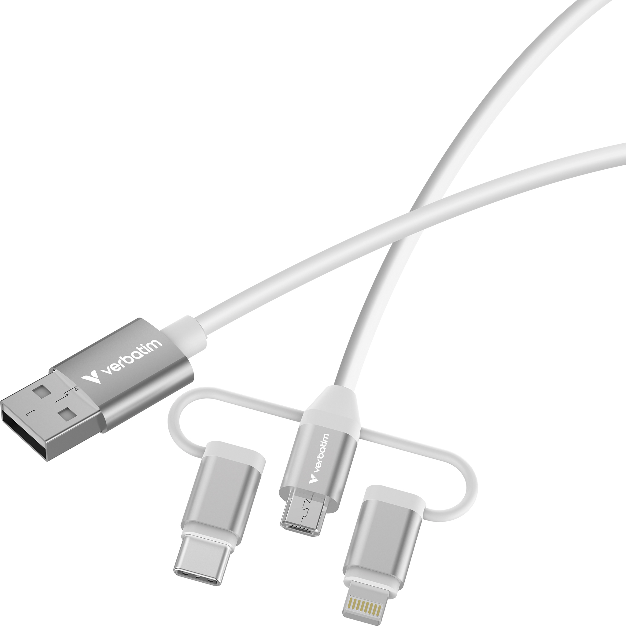 Verbatim Sync & Charge 3-in-1 USB A to USB-B&C/Lightning
