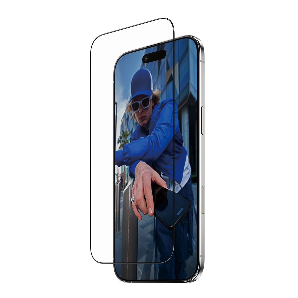 SCREEN PROTECTOR W. BLACK FRAME AIR ULTRA-WIDE FIT W. FASTFIT IN
