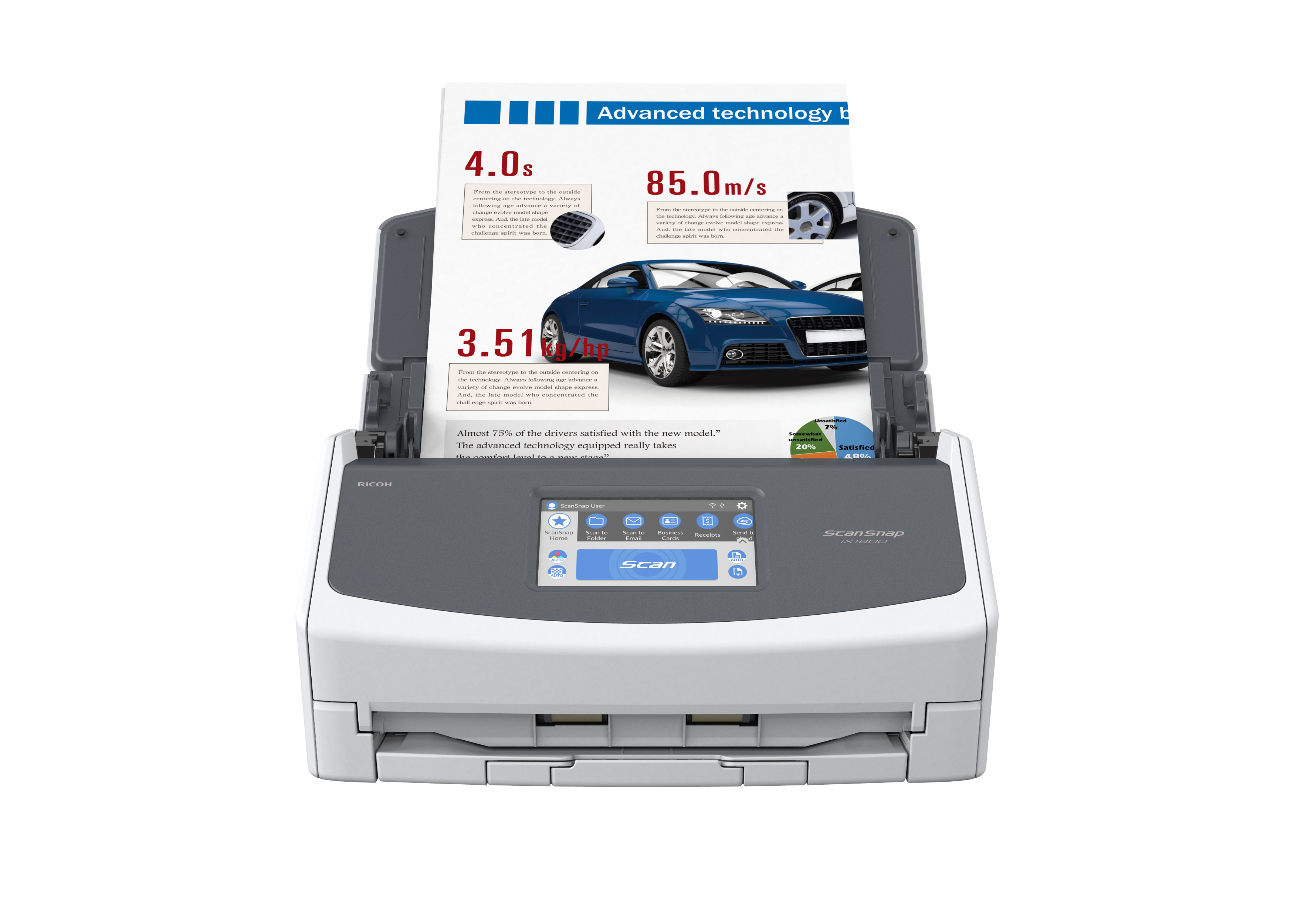 ScanSnap iX1600, Einzugsscanner