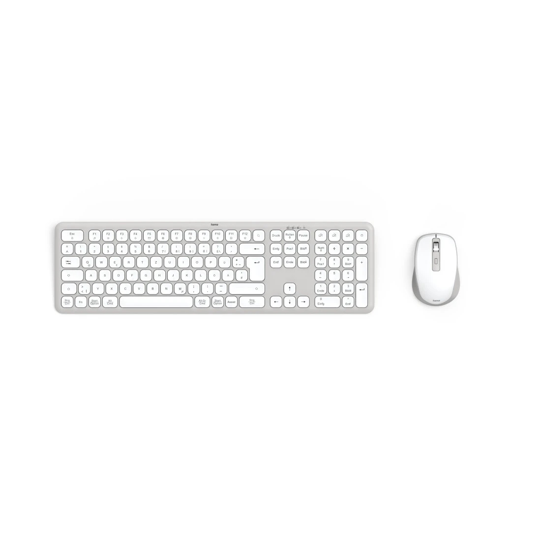 hama WK-550 Tastatur-Maus-Set kabellos weiß