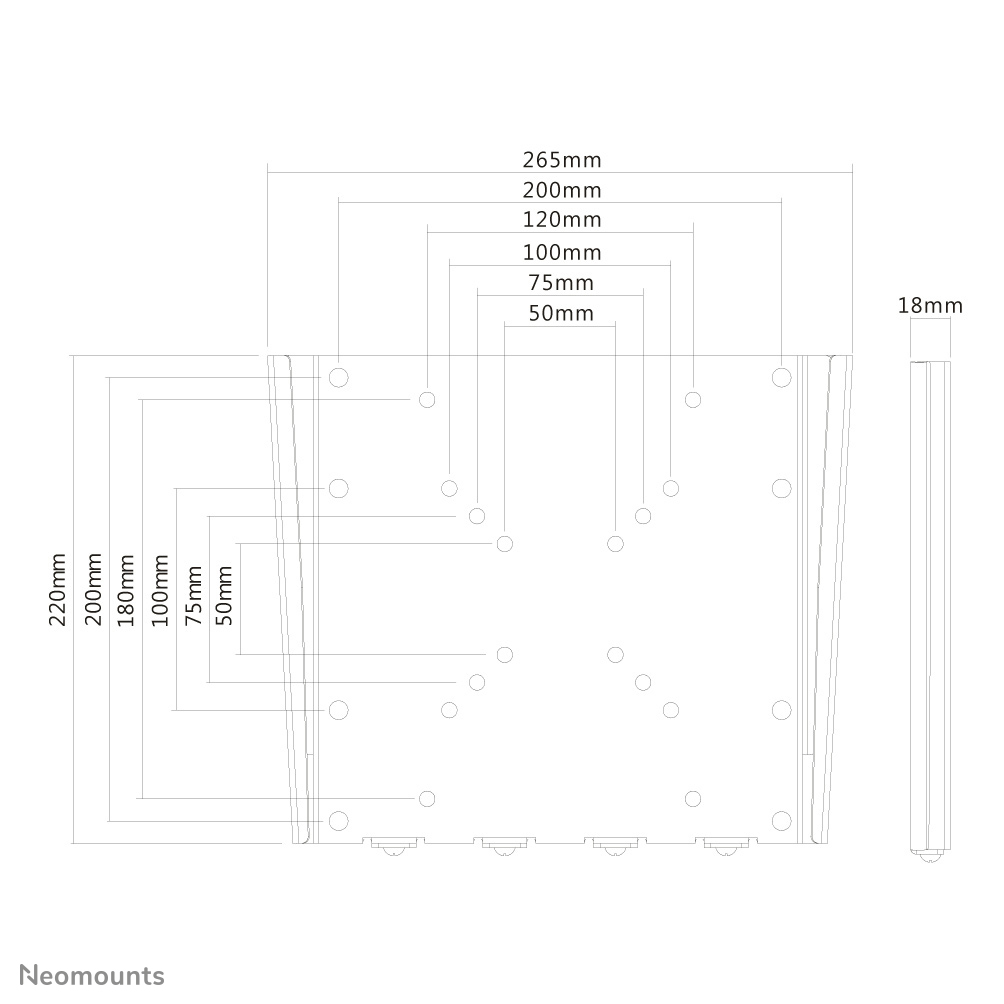 NEOMOUNTS FPMA-W110BLACK NEOMOUNTS Flat Screen Wall Mount