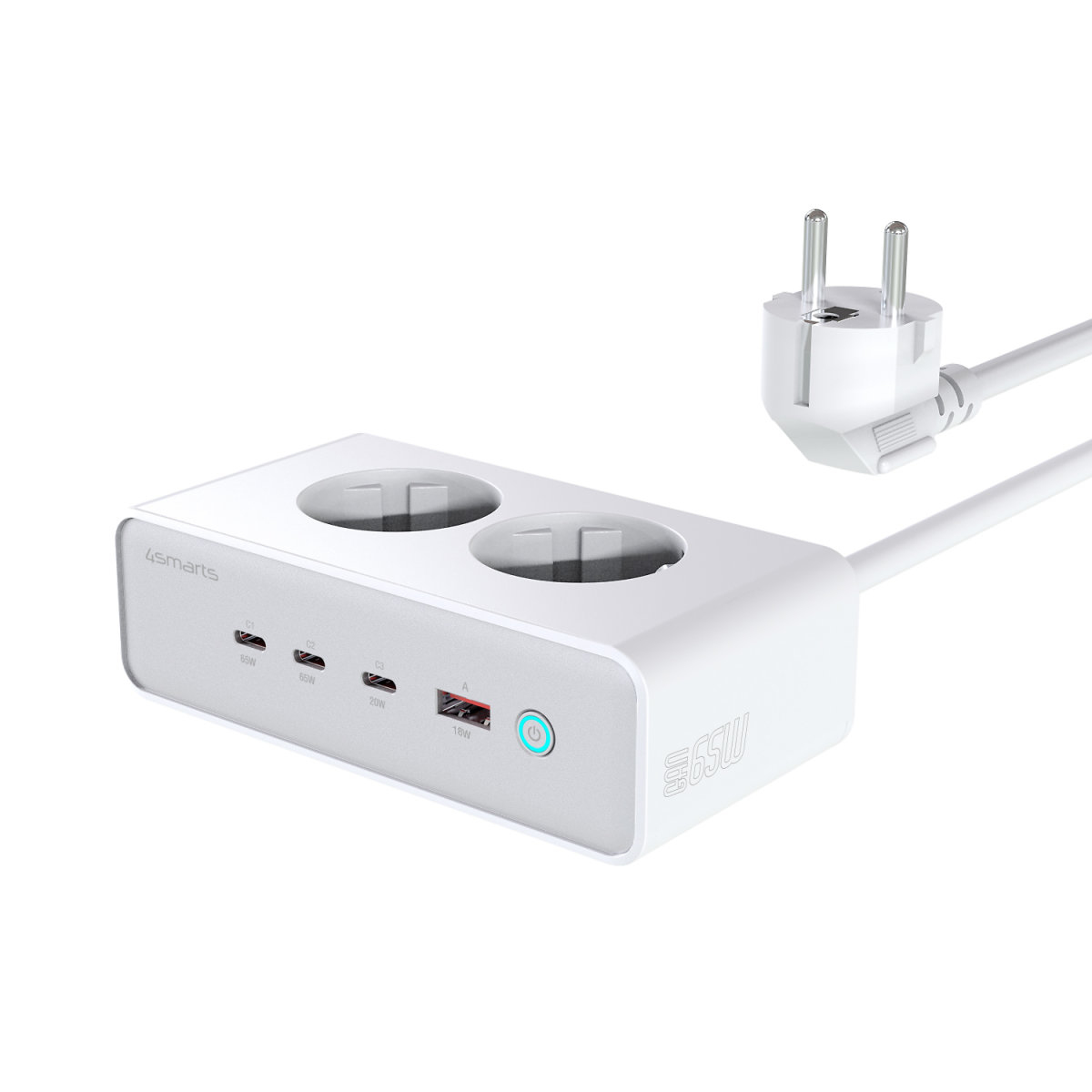 DESK CHARGER 65W AC-STECKDOSEN WEI