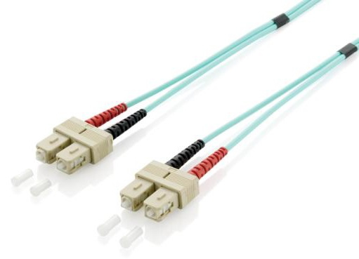 Equip Patchkabel SC->SC 0.50m Multimode Duplex OM3 türkis Polybeutel
