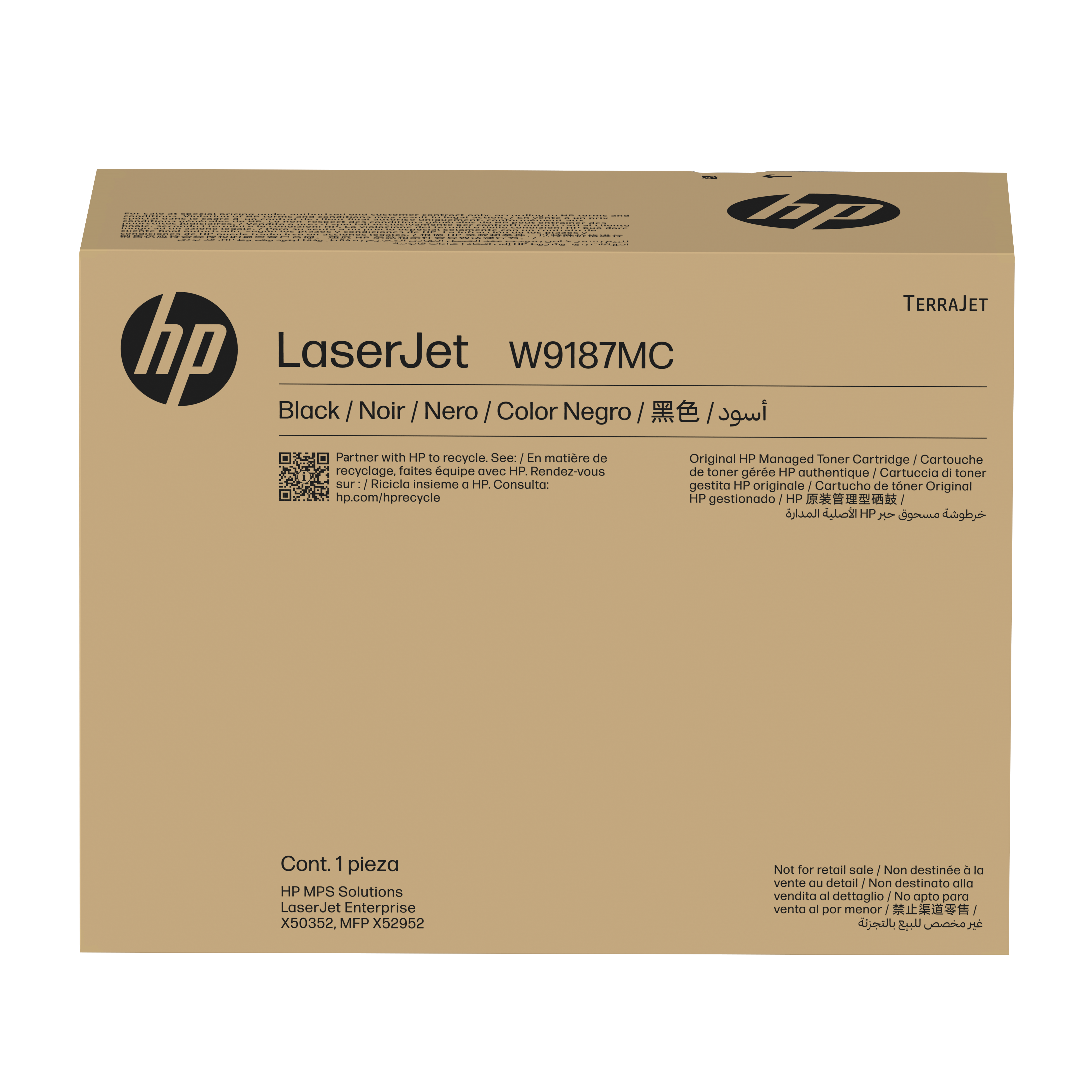 HP W9187MC Black Managed LaserJet Toner cartridge