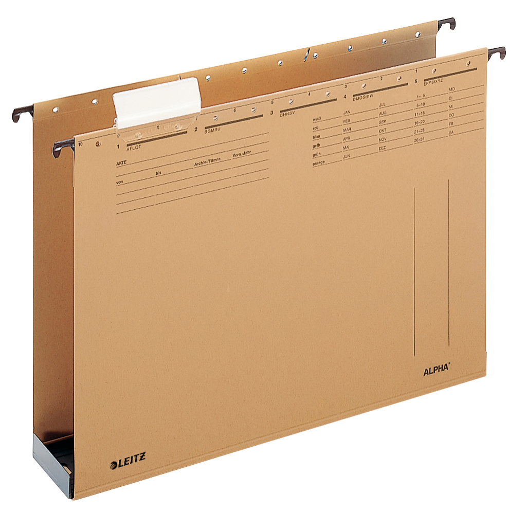 LEITZ Hängesammler ALPHA® 1941 naturbraun Boden: 6,0 cm, 15 St.