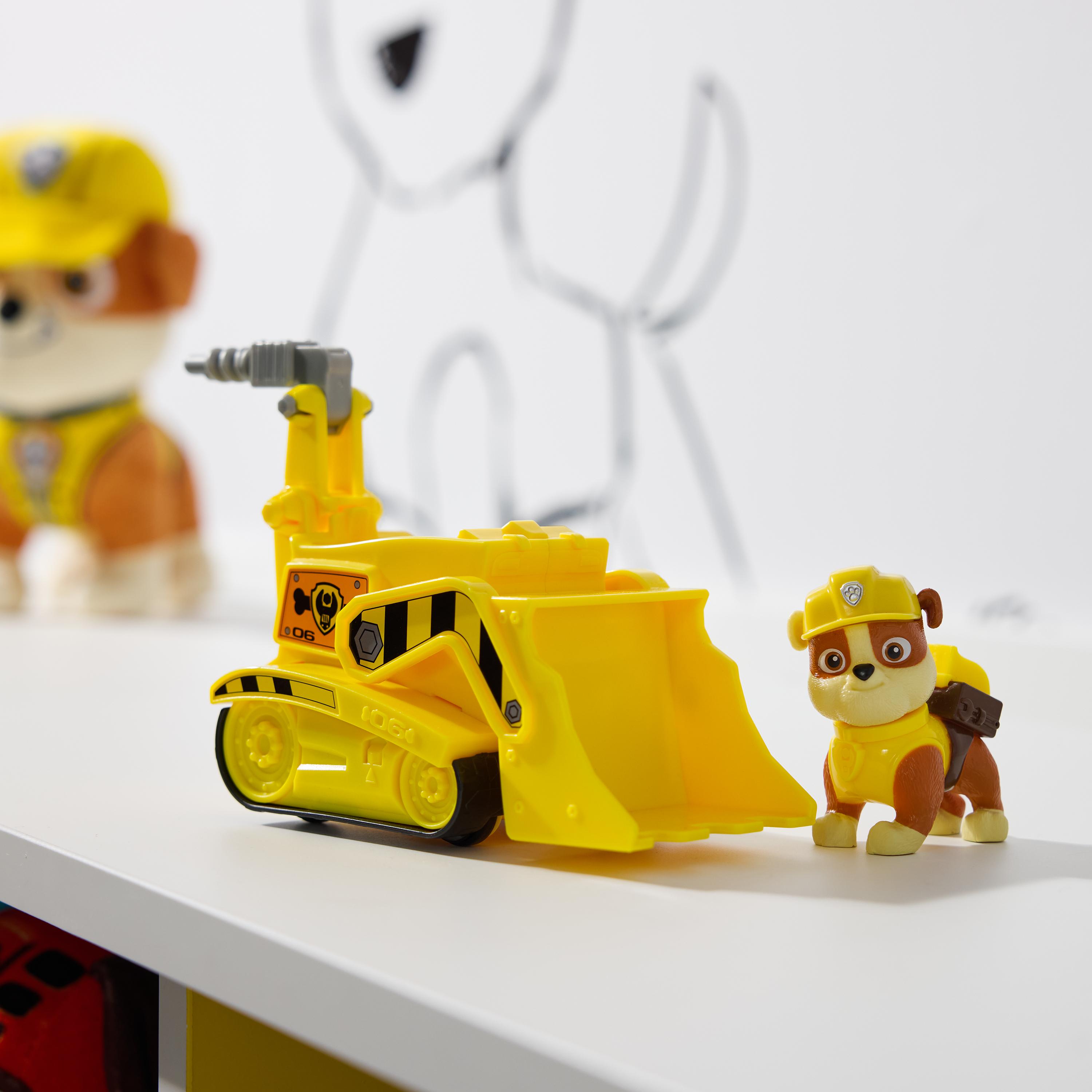 Paw Patrol - Baufahrzeug mit Rubble Spielfigur, Spielfahrzeug