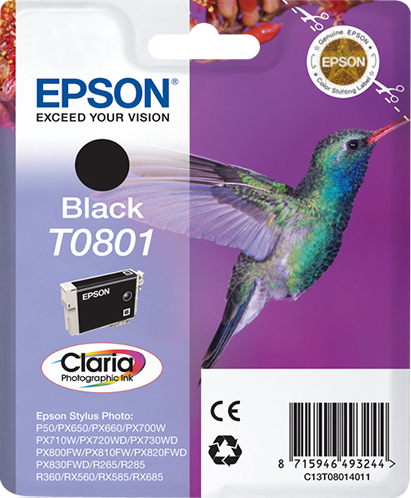 EPSON T0801 (Kolibri) schwarz Druckerpatrone