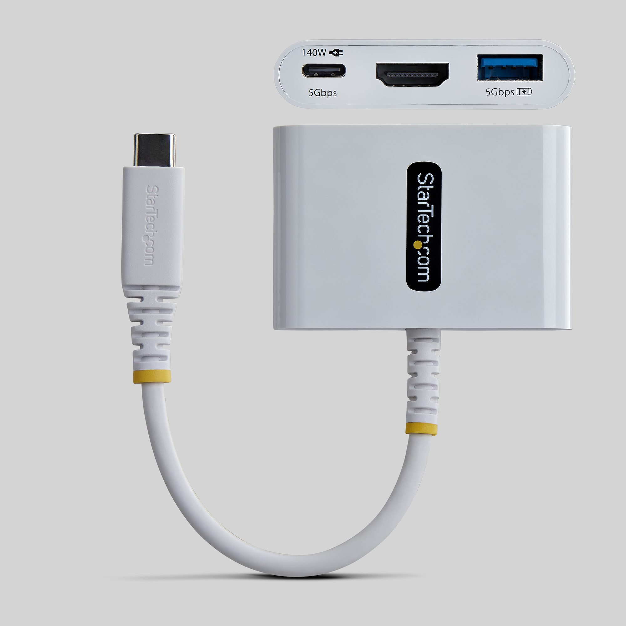 STARTECH.COM USB-C zu HDMI Multiport Adapter mit 140W PD Ladeleistung 4K 60Hz HDMI USB 5Gbps Hub Mini Dock