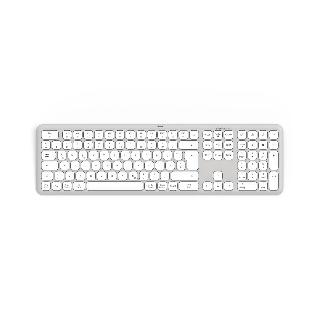 hama WK-550 Tastatur kabellos weiß