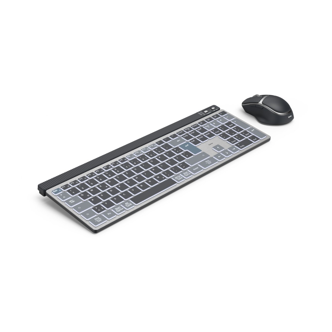 hama WK-750 Tastatur-Maus-Set kabellos grau