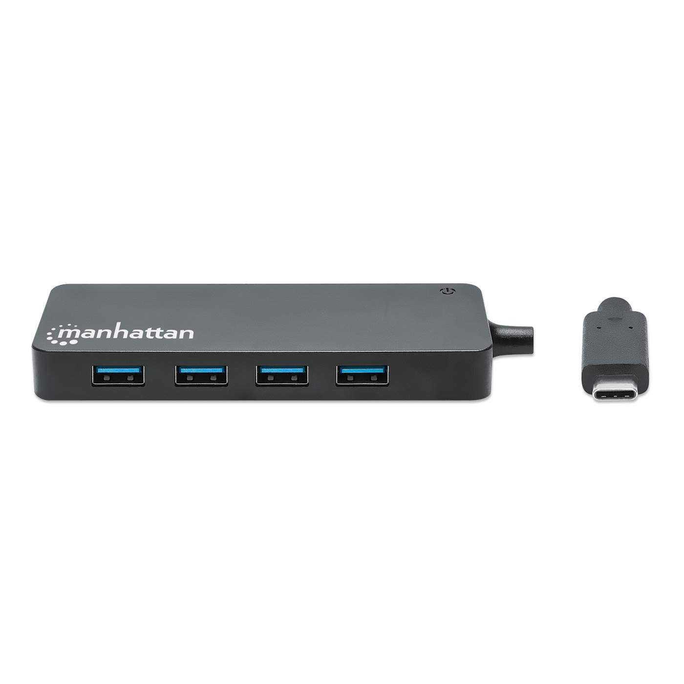 MANHATTAN 7-Port USB Hub C-Stecker A-Buchse 5Gbit/s schwar