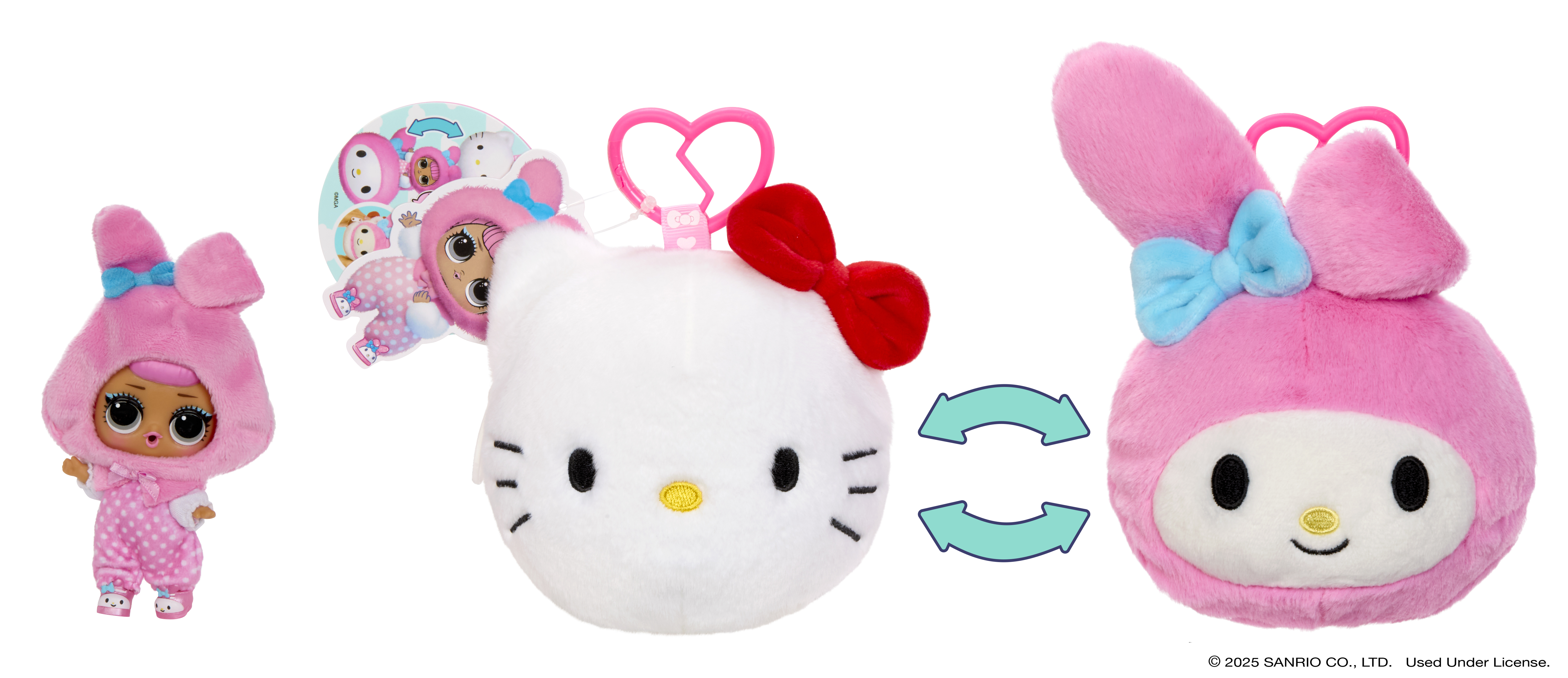 L.O.L. Surprise Loves Hello Kitty Reversible Plush, Spielfigur