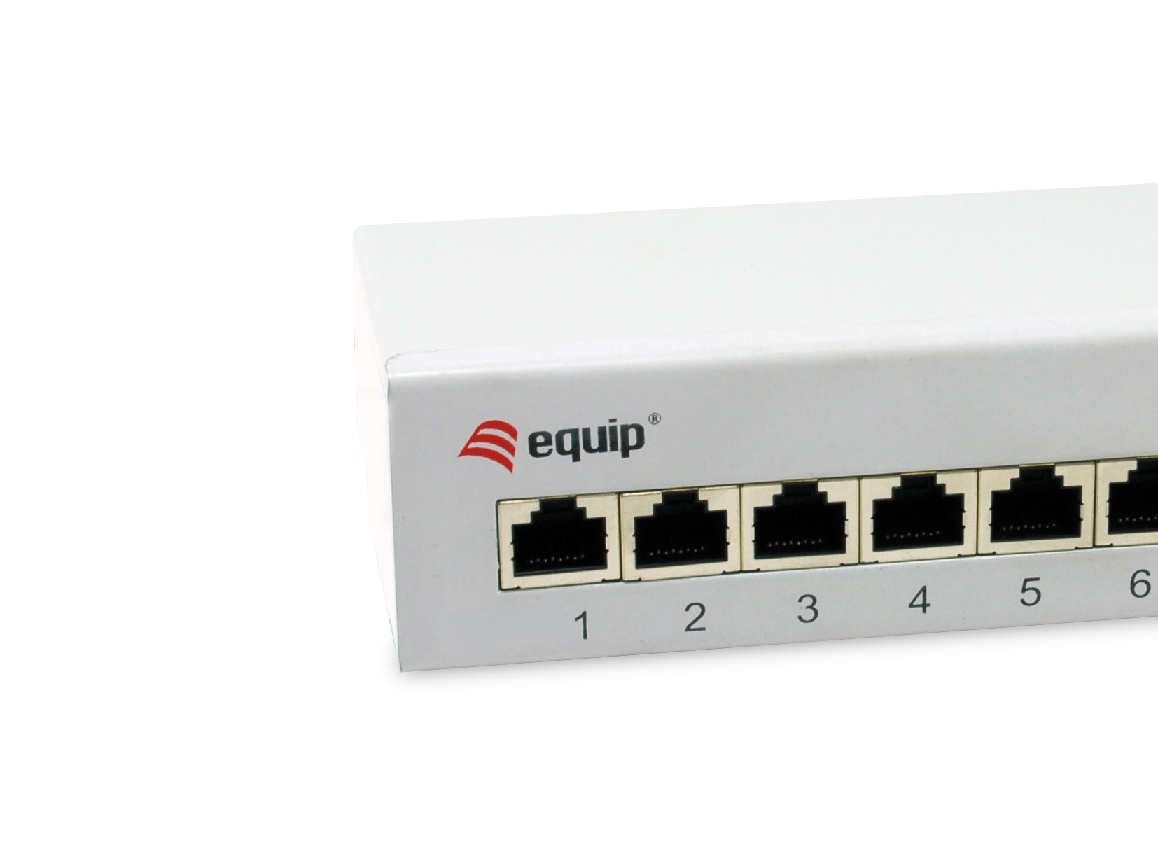 Equip Patchpanel 8xRJ45 Cat6a Desktop 500MHz RAL7035