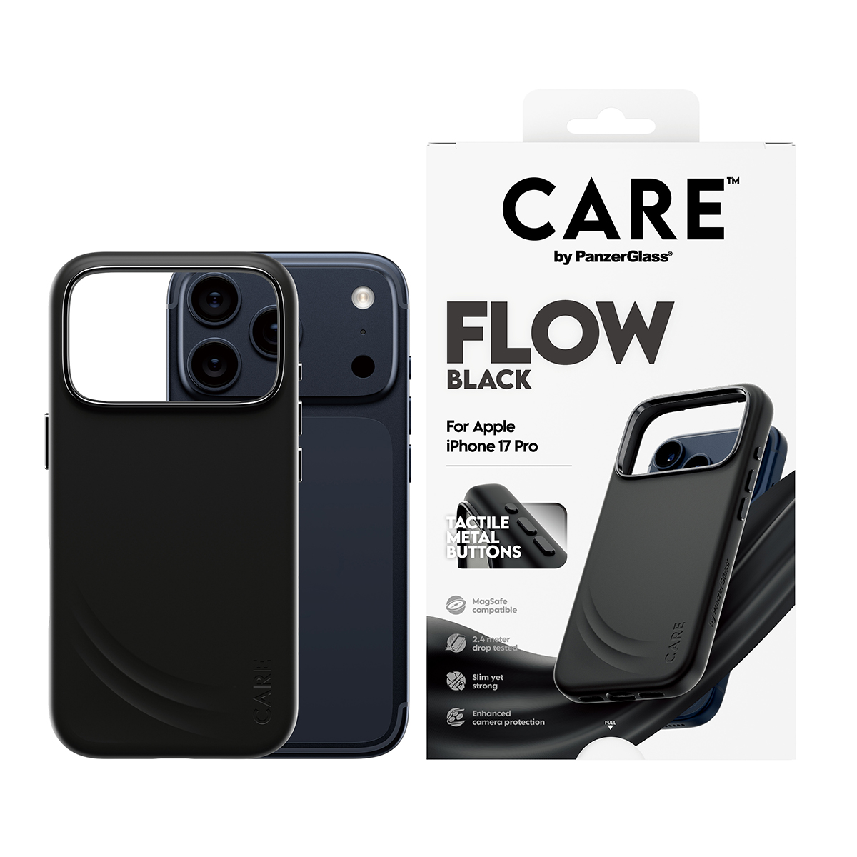 CARE BY FEATURE FLOW CASE BLACK W. MAGSAFE IPHONE 17 PRO