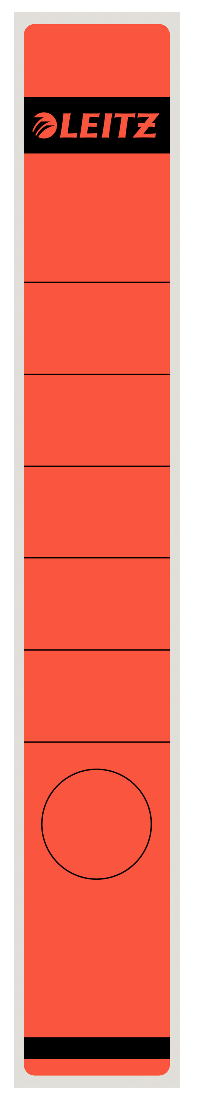 LEITZ Ordneretiketten 1648 rot für 5,2 cm Rückenbreite, 10 St.