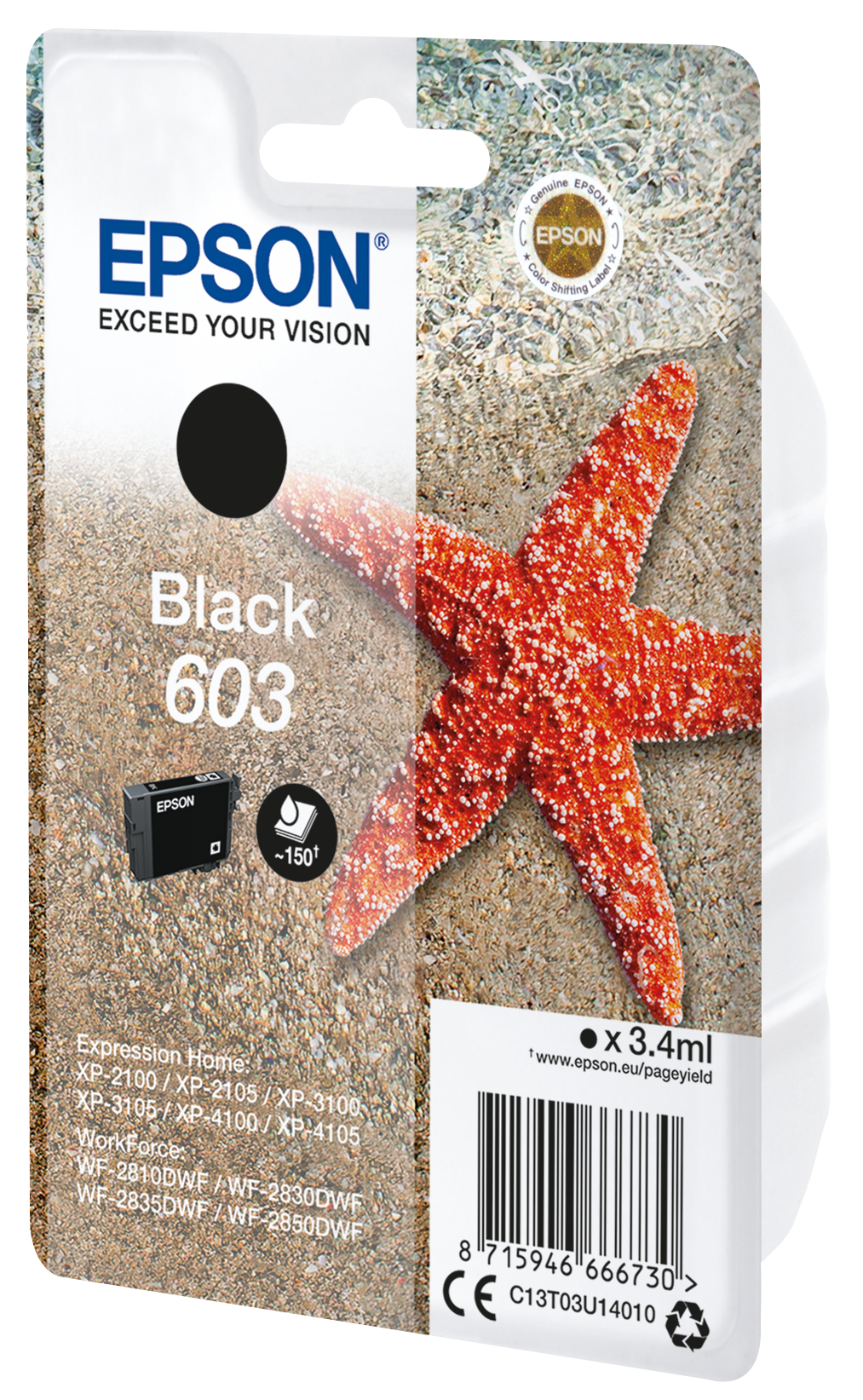 EPSON 4LB Singlepack Black 603 Ink w/s