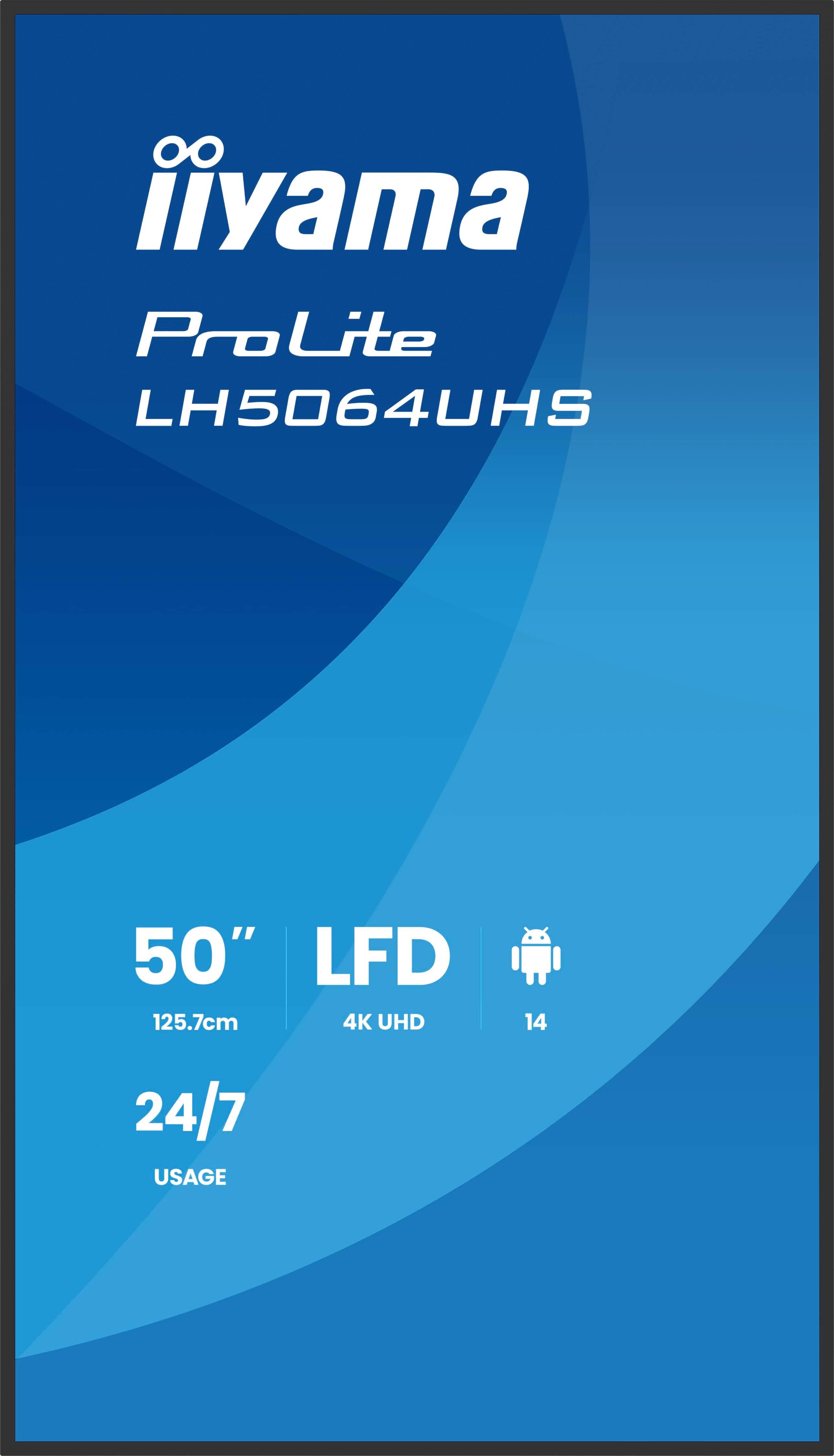 LH5064UHS-B1AG 50 IN LCD UHD 6.5MS 24/7 65MS 500CD/M 1200:1 S