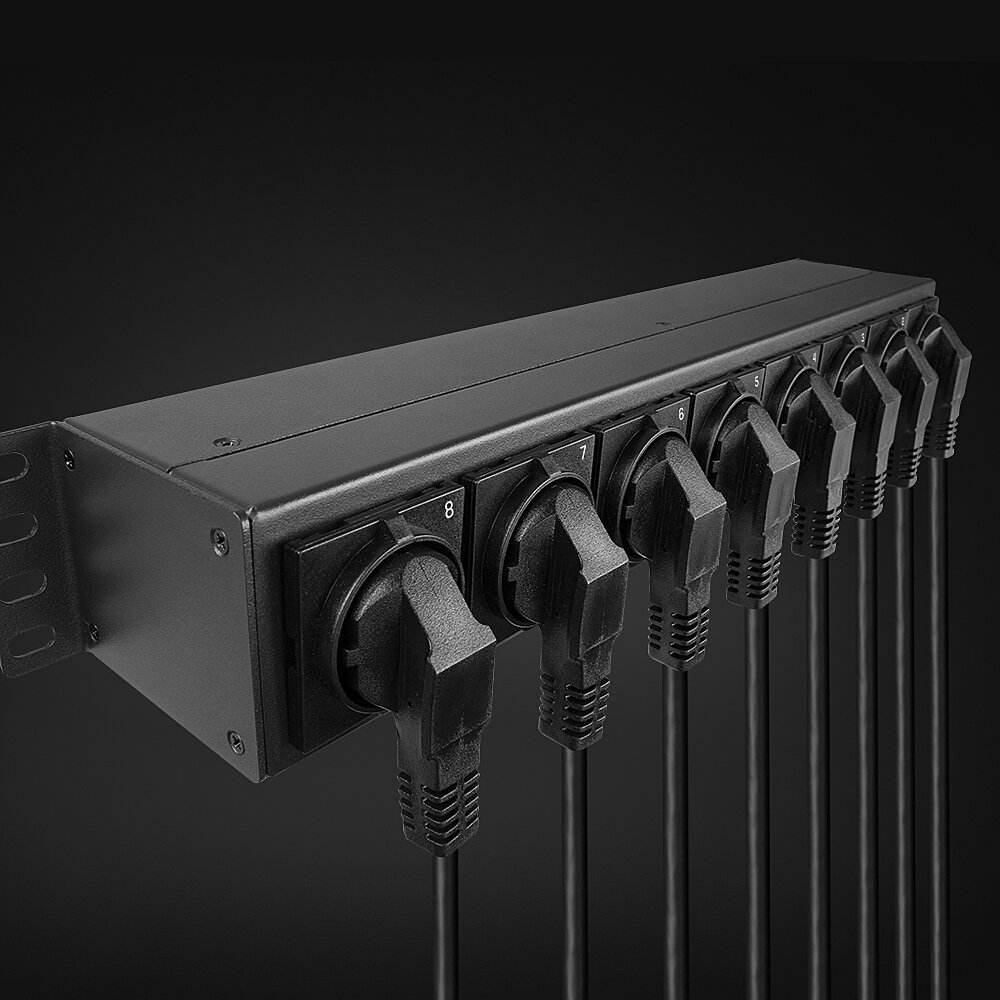 LINDY PDU 1,5HE 8-fach Schuko-Steckdosen, Schaltern Horizon.