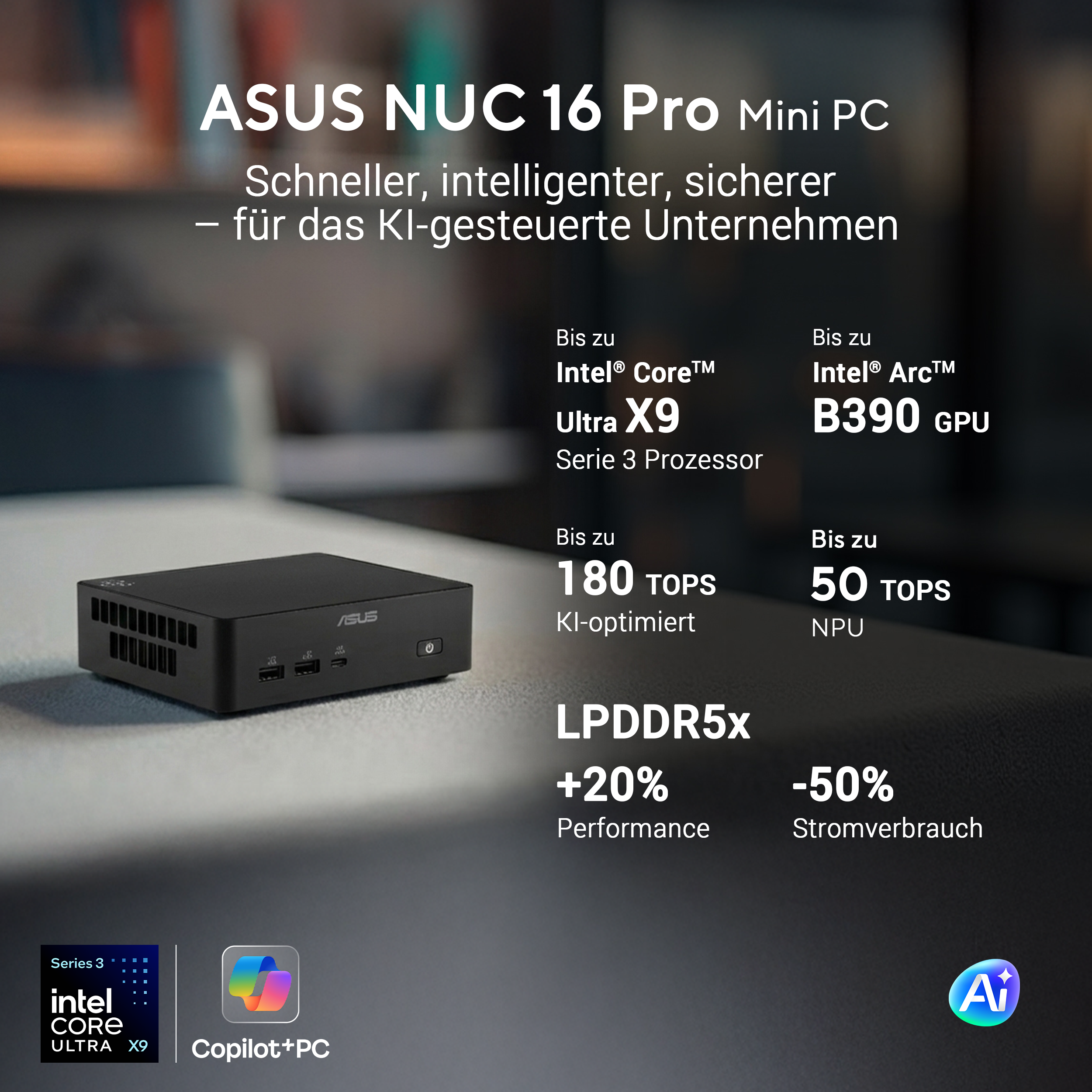 ASUS RNUC16GDKV760002 U7 366H (vPro) (65W)