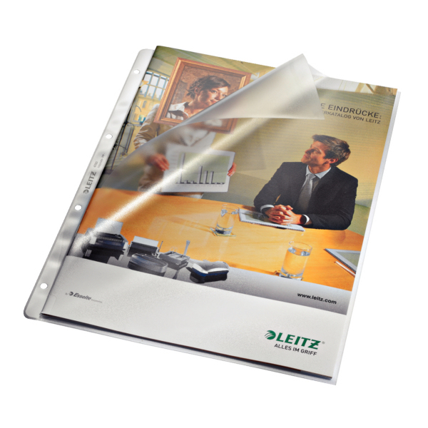 LEITZ Prospekthüllen 4780 DIN A4 transparent genarbt 0,13 mm, 100 St.