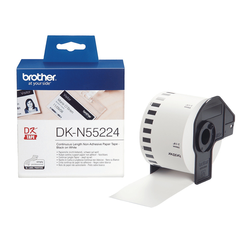 DK CONTINUOUS LABELS WHITE PAPER 30.48M NON ADHESIVE