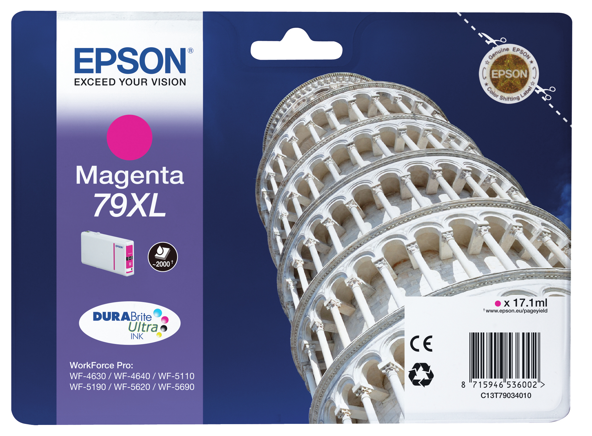 EPSON 79XL / T7903XL (Turm von Pisa) magenta Druckerpatrone