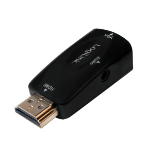 Logilink HDMI Adapter A/M zu VGA/F + 3,5 mm/W, 1080p, schw.