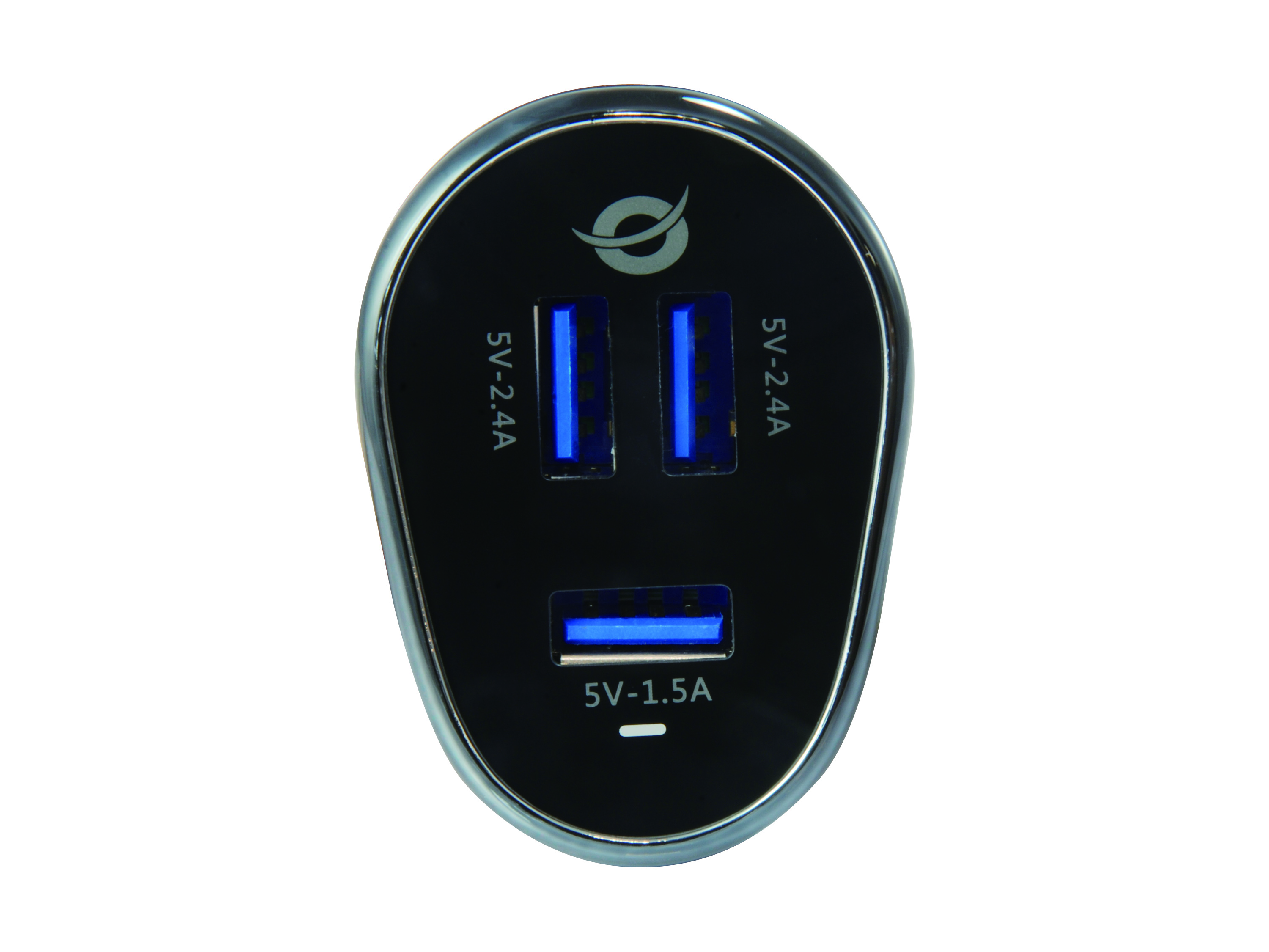 CONCEPTRONIC KFZ-Ladegerät 3-Port 3xUSB-A 31.5W sw