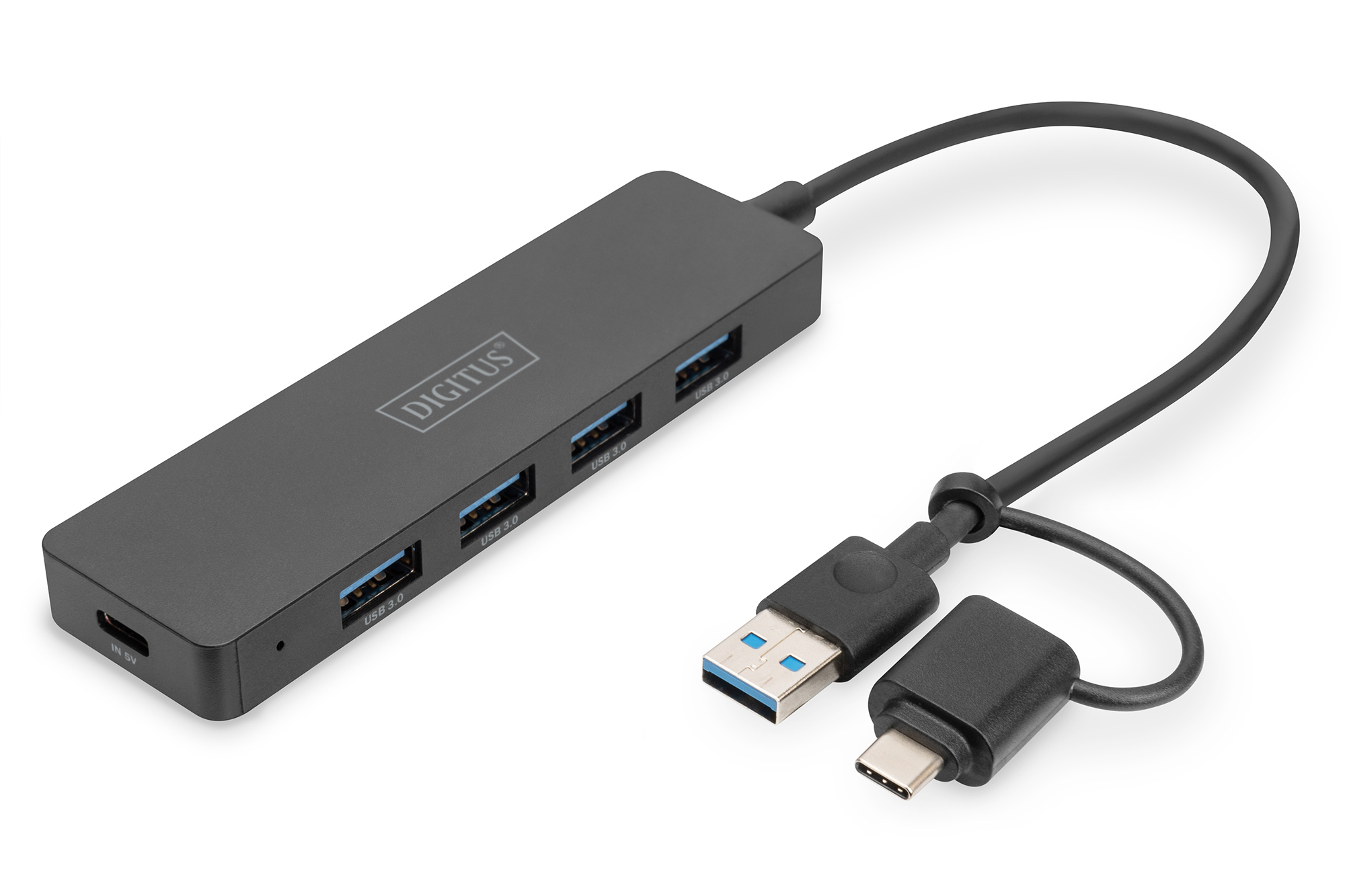 HUB 4-PORT SLIM LINE USB3. 02M USB-C ADAP 5GBPS 02M CABLE