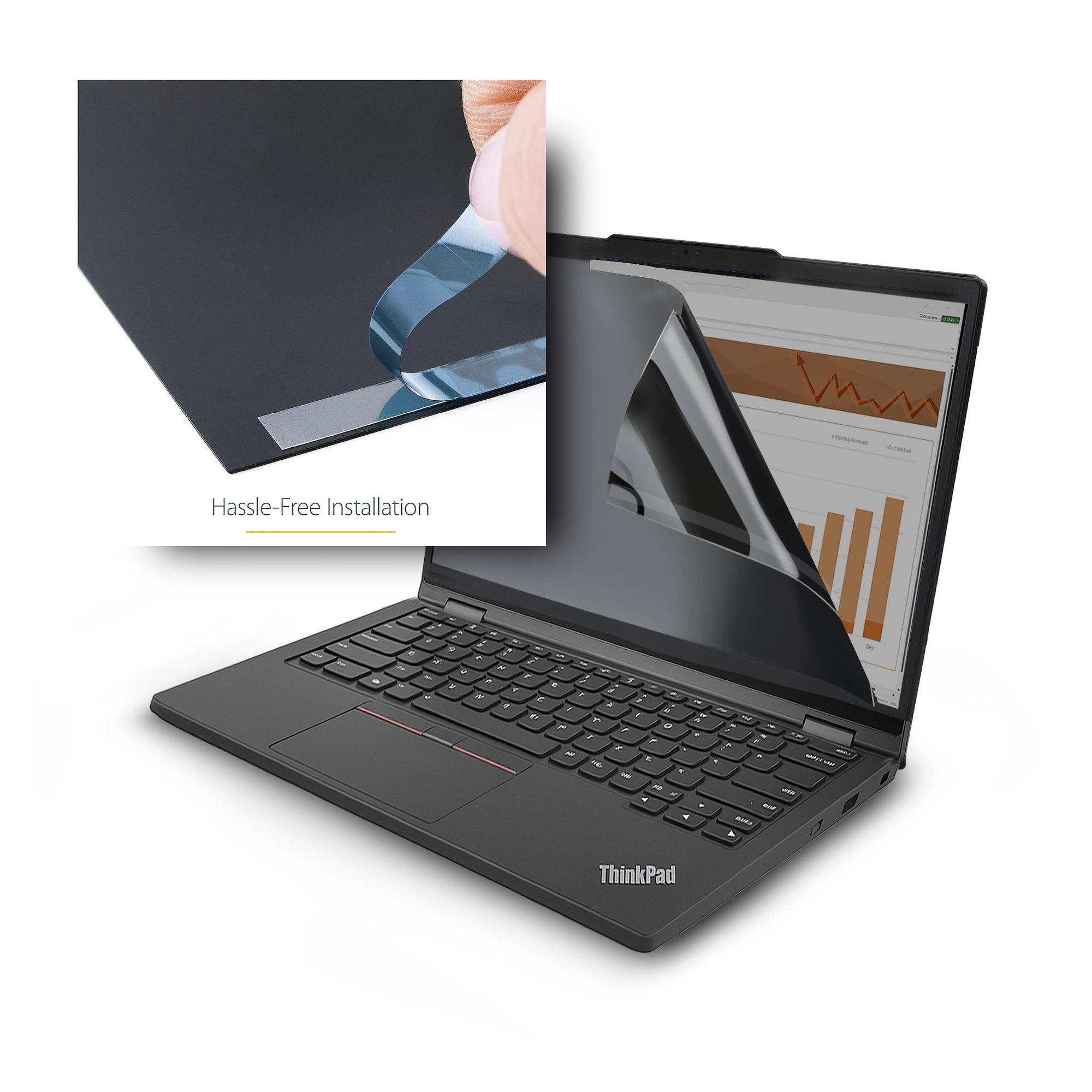 STARTECH.COM Lenovo X13 Yoga Gen 4 Bright Privacy Screen Filter with Touch Flip-Over 75 Light Transmittance Anti-Glare