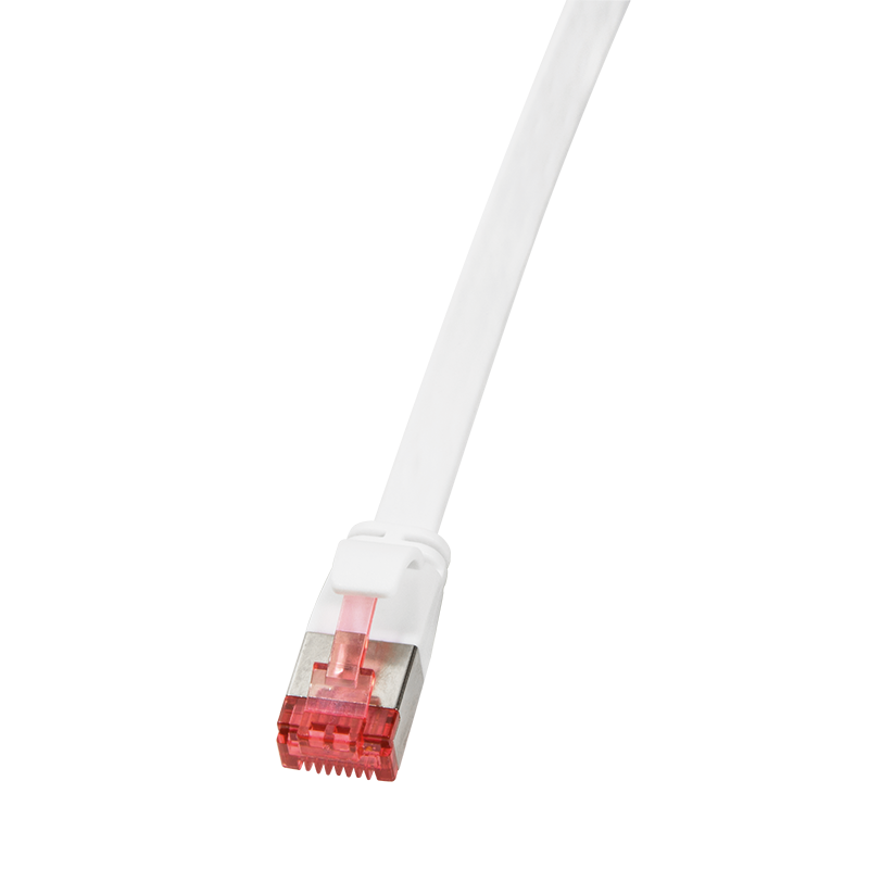 Logilink Flachpatchkabel RJ45 U/FTP Cat6A 1.00m weiß