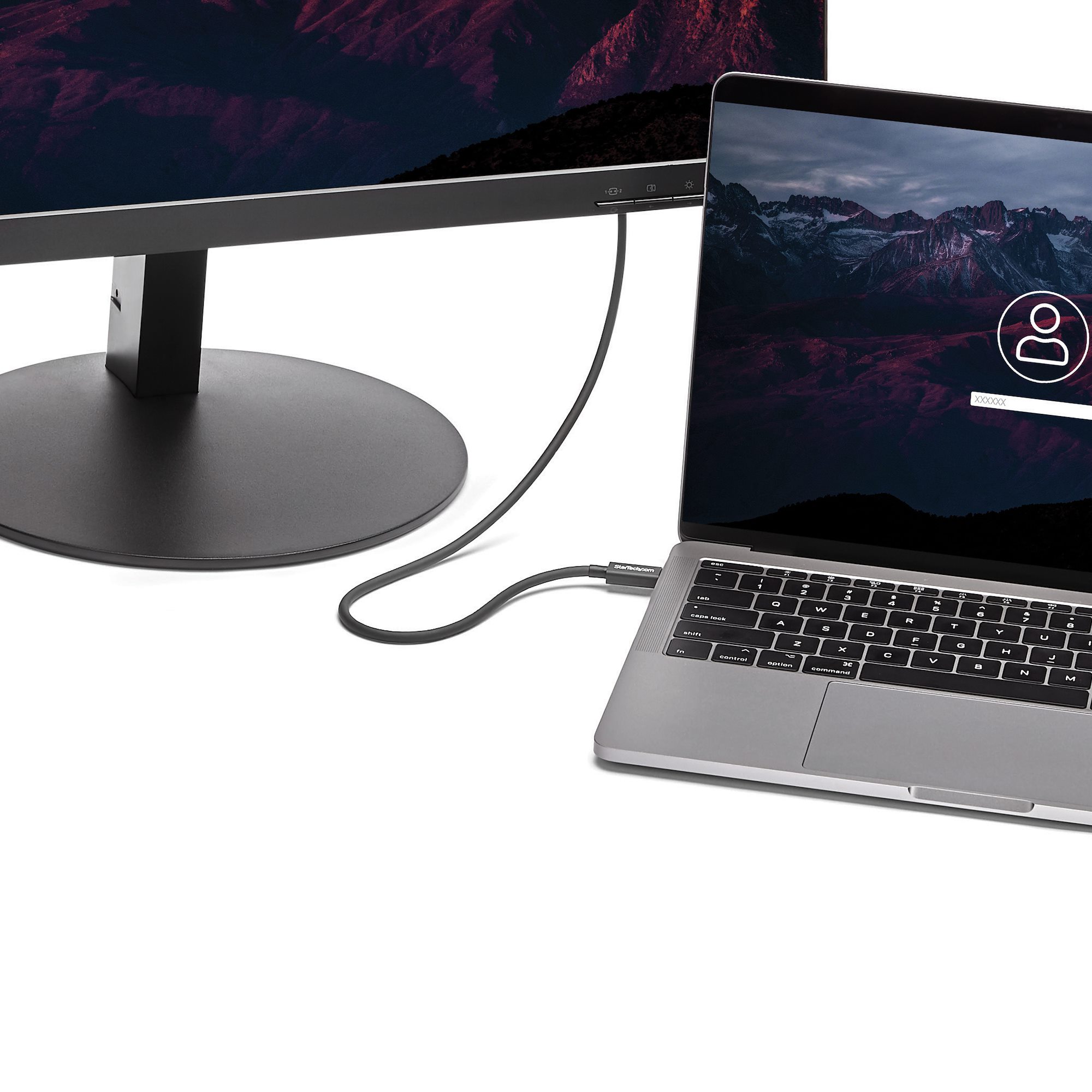 STARTECH.COM 0.5m Thunderbolt 3 40Gbps USB-C Cable Thunderbolt USB and DisplayPort Compatible