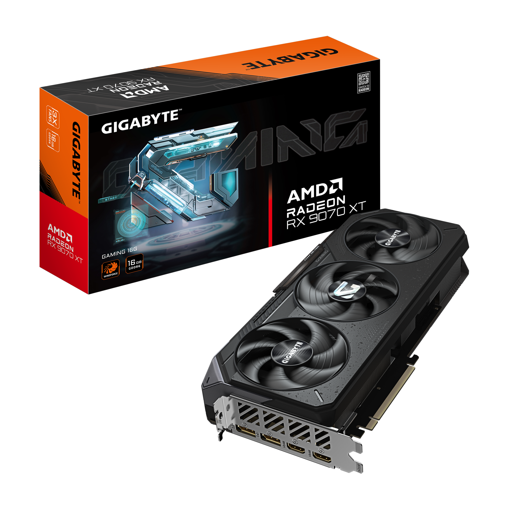 Gigabyte Radeon RX9070 XT Gaming 16GB GDDR6 2xHDMI 2xDP