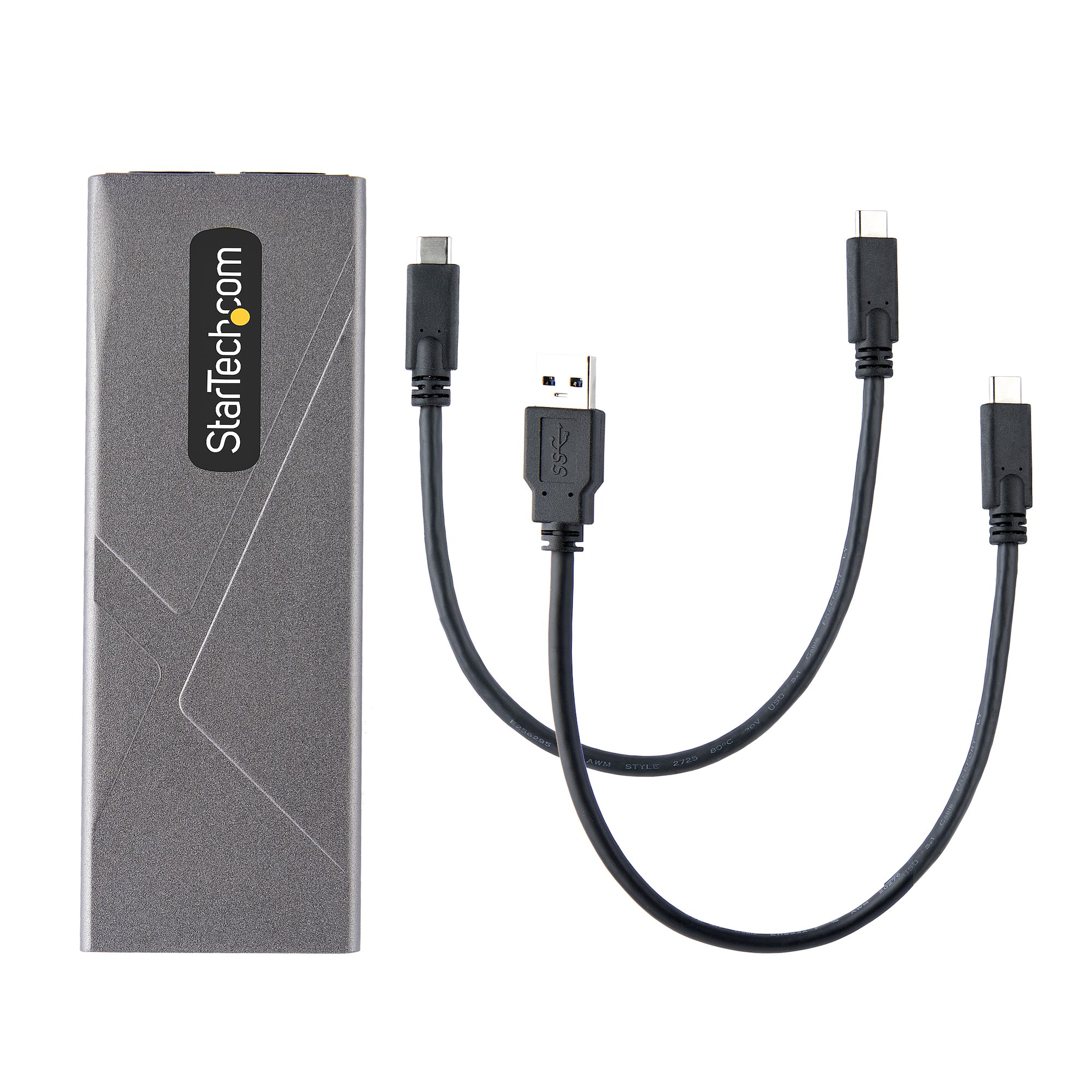 STARTECH.COM USB-C 10Gbps to M.2 NVMe or M.2 SATA SSD Enclosure Tool-free M.2 PCIe/SATA SSD Aluminum Enclosure USB-C & USB-A