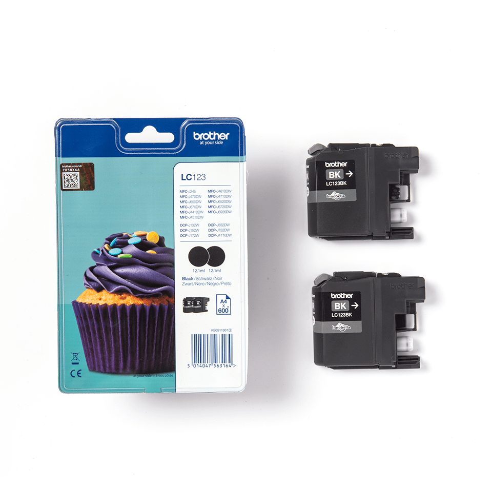brother LC-123BK schwarz Druckerpatronen, 2er-Set