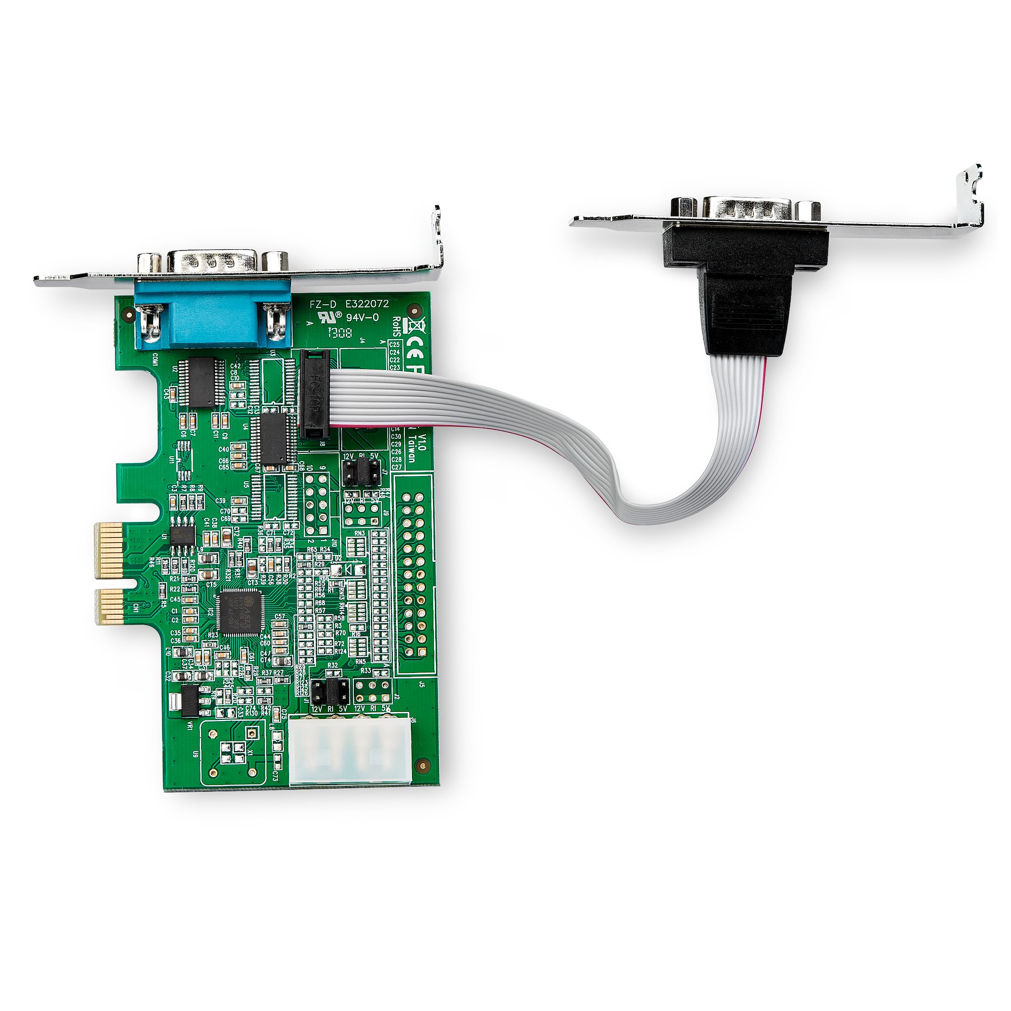 STARTECH.COM 2 Port Serielle Schnittstellenkarte PCIe mit 16950 UART - Serial Adapter - 921,4 Kbps - Windows und Linux