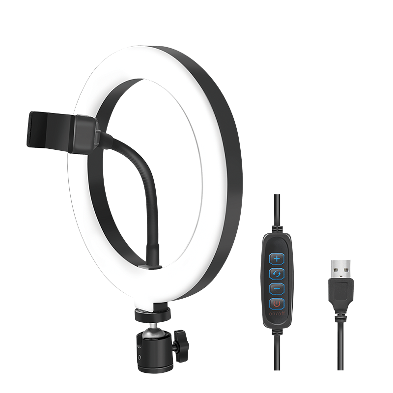 Logilink Smartphone-Ringlicht, DM 20cm, 1.8m Kabel
