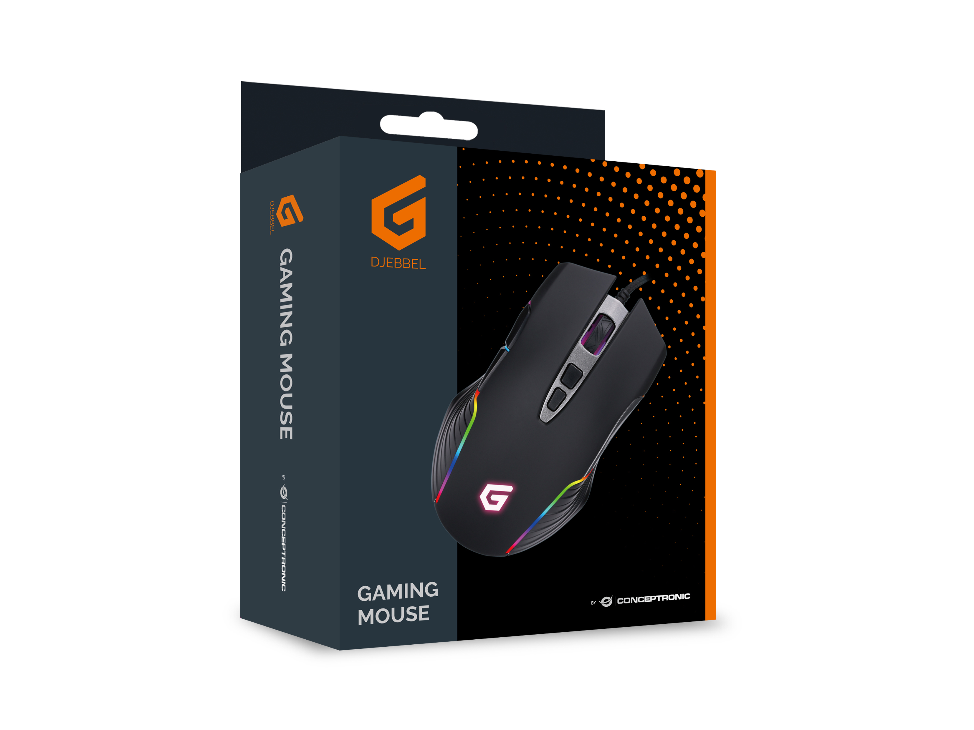 CONCEPTRONIC Gaming Maus USB/7200DPI/IC/7Buttons 1.50m sw