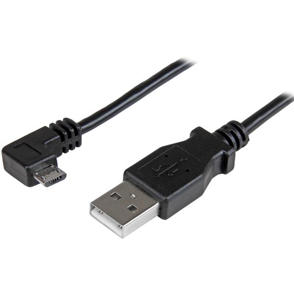 0.5M ANGLED MICRO USB CABLE CHARGE + SYNC CABLE - 24 AWG