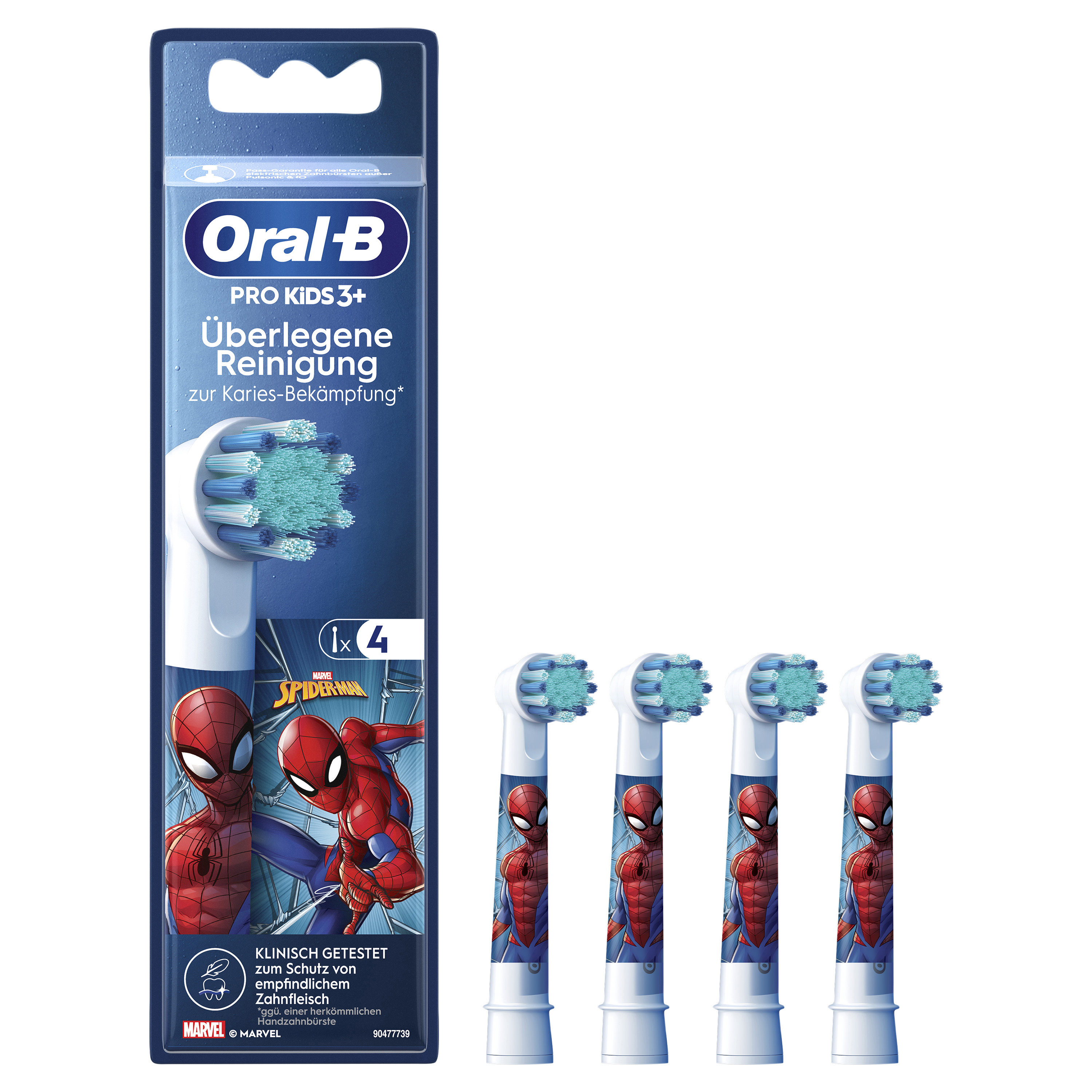 Oral-B PRO KIDS 3+ SPIDER-MAN Zahnbürstenaufsätze, 4 St.