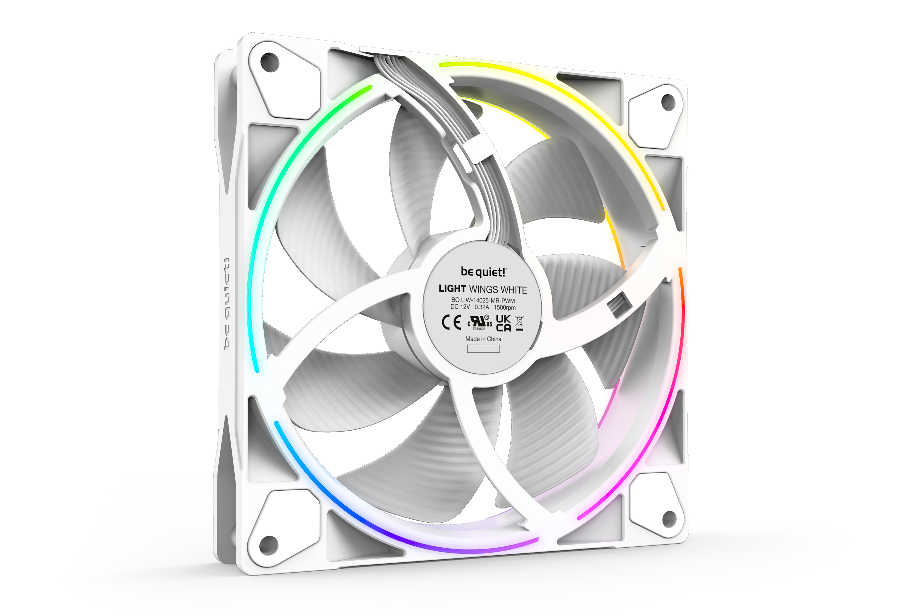 be quiet LUefter 14014025 Light Wings White PWM 3x