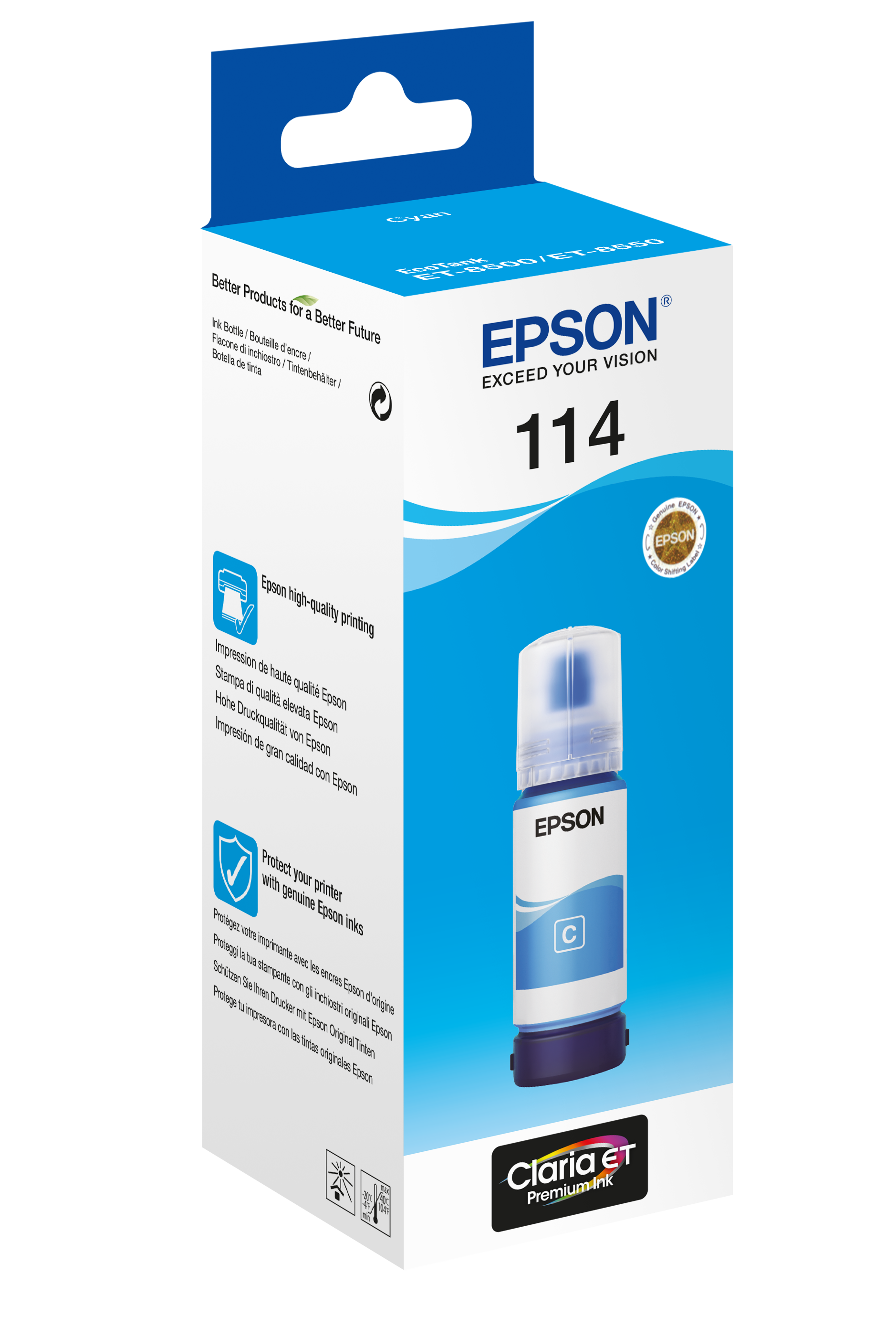 EPSON 114/T07B2 cyan Tintenflasche