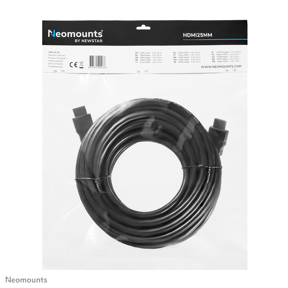 NEOMOUNTS HDMI 1.3 cable High speed HDMI 19 pins M/M 7,5 meter