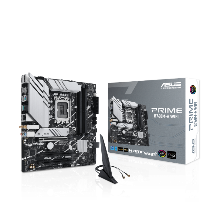 ASUS PRIME B760M-A WIFI LGA 1700 4xDDR5 microATX 4xSATA MB 2xHDMI 1xDP 2xM.2