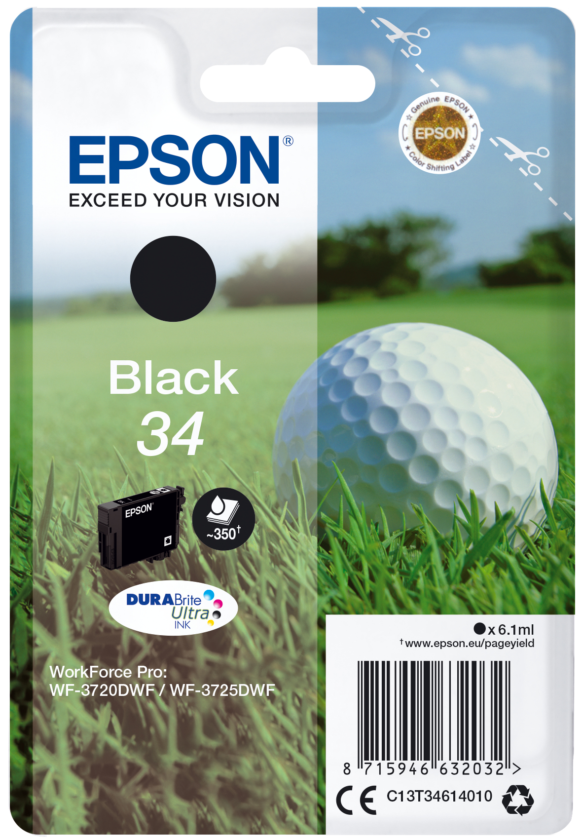 EPSON 34 / T3461 (Golfball) schwarz Druckerpatrone